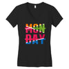 monday crossed out Women's V-Neck T-Shirt