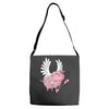 hell yeah piggy Adjustable Strap Totes