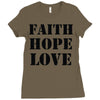 faith hope love Ladies Fitted T-Shirt