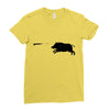 boar hunting Ladies Fitted T-Shirt