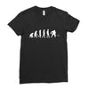golf evolotions white letter Ladies Fitted T-Shirt