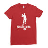 finger wag batle royal gaming Ladies Fitted T-Shirt