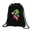 zombie sonic Drawstring Bags