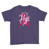 breast cancer awareness hope ribbon heart Youth Tee