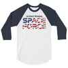 United States Space Force American Flag 3/4 Sleeve Shirt