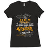 I'm a july woman I was born with my heart Ladies Fitted T-Shirt