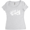 4x4 truck cross bone skull Women's Triblend Scoop T-shirt