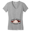 September Peeking Out Asian Baby Boy Women's V-Neck T-Shirt