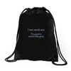i went outsude once Drawstring Bags