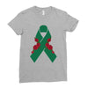 liver ribbon and rose Ladies Fitted T-Shirt