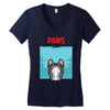 paws Women's V-Neck T-Shirt