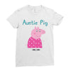 peppa pig auntie pig Ladies Fitted T-Shirt