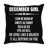 Super December Girl Throw Pillow