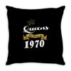 queens are born in 1970 Throw Pillow