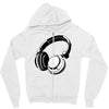 headphones black humor Zipper Hoodie