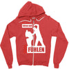 wer nicht h&ouml;ren will muss f&uuml;hlen Zipper Hoodie