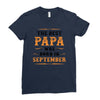 The Best Papa Was Born In September Ladies Fitted T-Shirt
