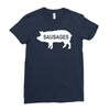 pig sausages funny Ladies Fitted T-Shirt