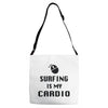 surfing is my cardio Adjustable Strap Totes