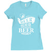 beer does not ask Ladies Fitted T-Shirt