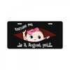 August Peeking Out Baby Girl License Plate