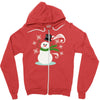 windy snowman Zipper Hoodie