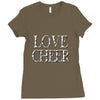 love cheer gold mixed media Ladies Fitted T-Shirt