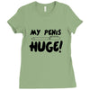 my pen is huge Ladies Fitted T-Shirt