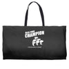 beer pong champion Weekender Totes