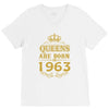 queens are born in 1963 V-Neck Tee
