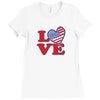 star spangled hammered Ladies Fitted T-Shirt