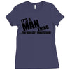 man thing Ladies Fitted T-Shirt