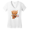 pizzaa monster Women's V-Neck T-Shirt