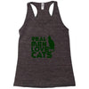 real men love cats, funny quote Racerback Tank