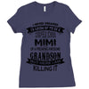 Super Cool Mimi Of A Freaking Awesome Grandson Ladies Fitted T-Shirt