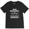 never underestimate an old man who was born in august V-Neck Tee