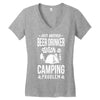 beer drinker camping!! Women's V-Neck T-Shirt