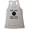 real cars don't shift themselves Racerback Tank