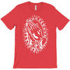 praying hands cross mary rock band baseball jersey T-Shirt
