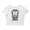 Never Underestimate Dog Rescuer Who Was Born July Crop Top