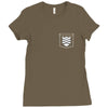 106. shield pocket 033 dv men tshirt black Ladies Fitted T-Shirt