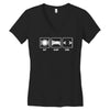v1 eat sleep code Women's V-Neck T-Shirt