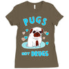 pugs not drugs Ladies Fitted T-Shirt