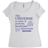 The Universe Is Made Of Protons Neutrons Elektrons And Morons Women's Triblend Scoop T-shirt