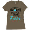 my favorite people call me poppy Ladies Fitted T-Shirt