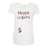 Muggle On Board Floral Maternity Scoop Neck T-shirt