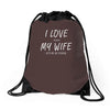 love my wife Drawstring Bags