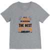 All Women Created Equal But The Best Born In January V-Neck Tee