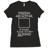 missing air guitar Ladies Fitted T-Shirt