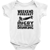 weekend rugby forecast beer pub drink Baby Onesie